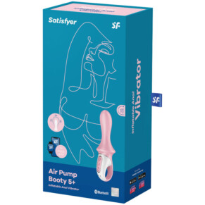 Satisfyer Air Pump Booty 5+ Inflatable Anal Vibrator Pink on Sale