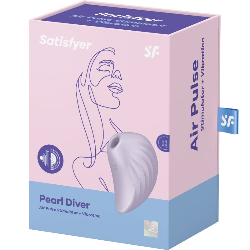 Satisfyer Pearl Diver Air Pulse Stimulator & Vibrator Violet on Sale