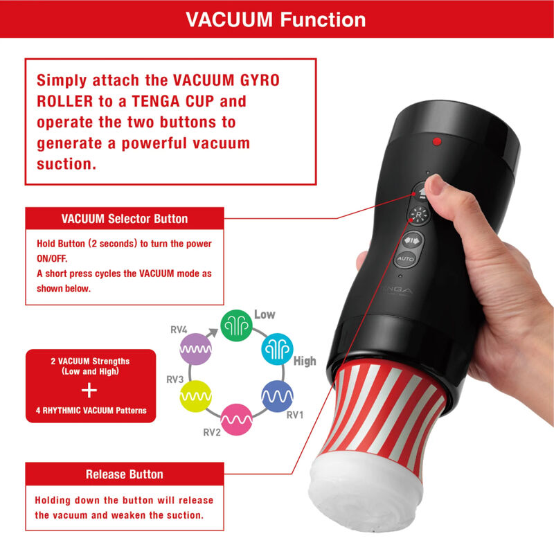 Tenga Vacuum Gyro Roller Suction & Rotation on Sale